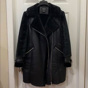 DKNY Faux Shearling Coat